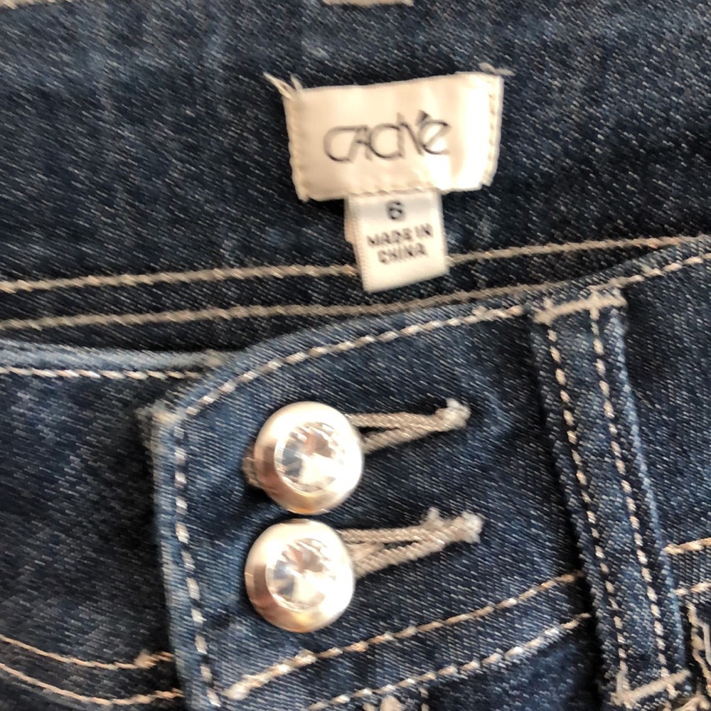 Cachet bling jeans size 6 double button for closure - Picture 4 of 9